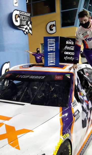 Denny Hamlin wins on a long day at Homestead